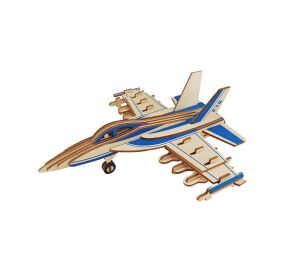 Woodcraft Hölzernes 3D Puzzle Kampfflugzeug F18